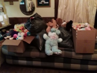 stuffed animals donated to Project Teddy Bear