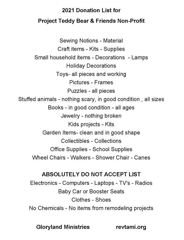 thrift items to donate